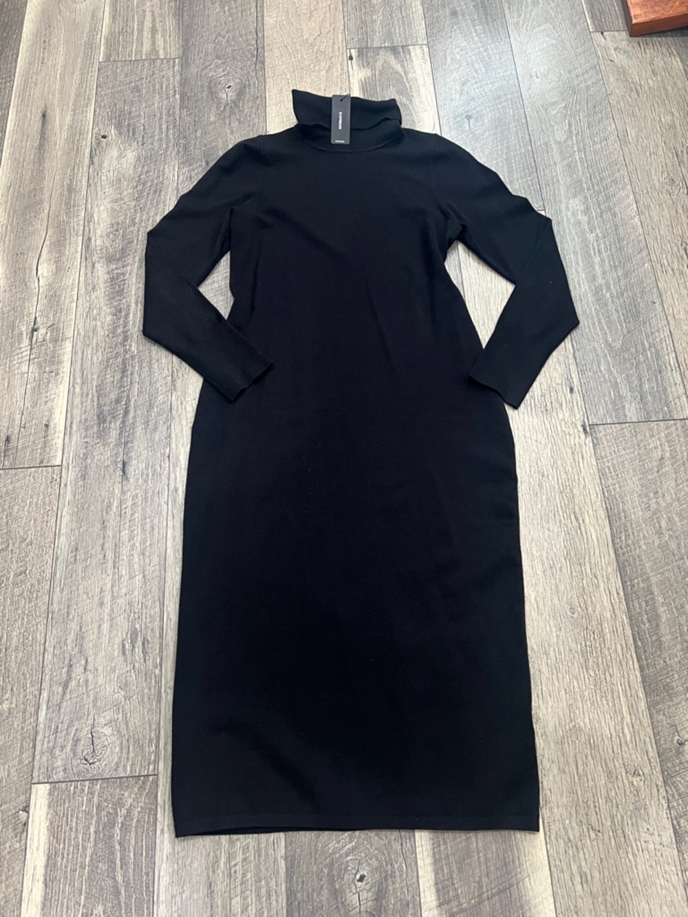 Express Classic Black Turtleneck sweater Midi Dress